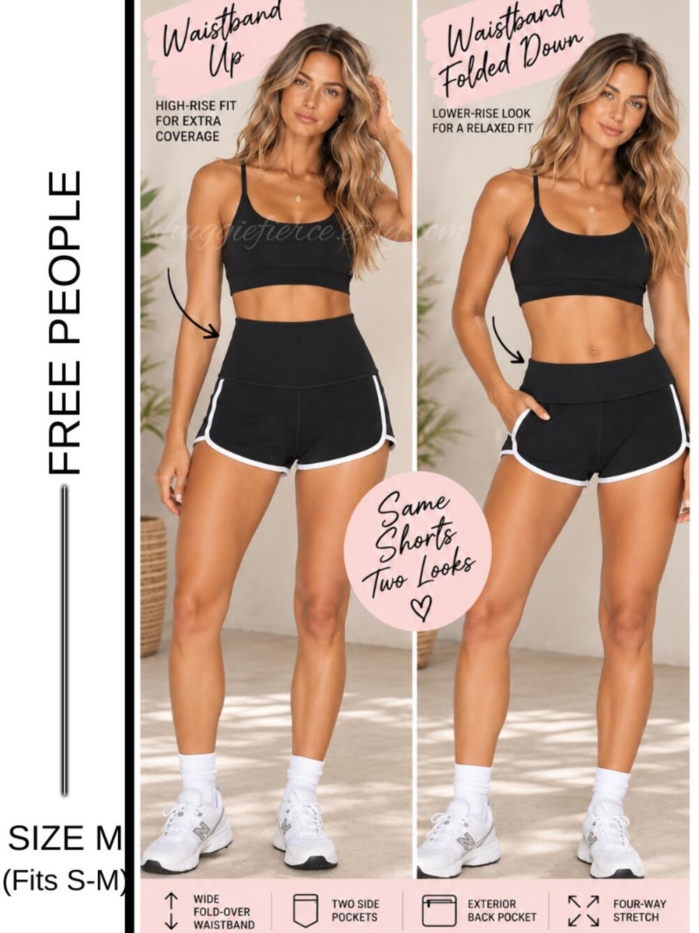 MSRP $48✨FP Movement Free People Island Time High-Rise Shorts Size M | Fits S–M✨